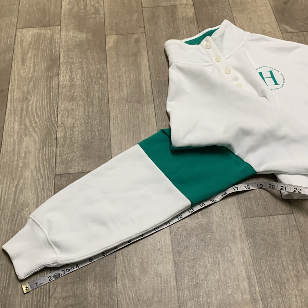 Womens Hollister Henley Pullover Long Sleeve Cropped‎ Oversized Sweatshirt - Picture 6 of 8